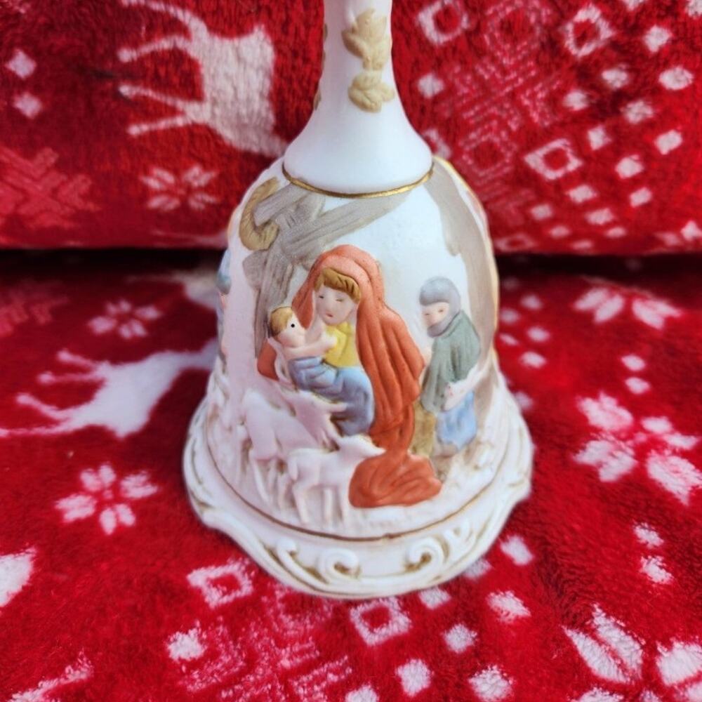 Lefton nativity bell Christmas bell